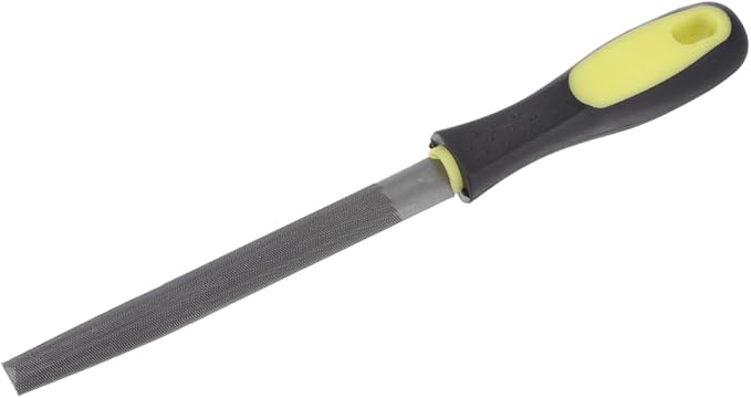 HARFINGTON Half Round File 6" High Carbon Hardened Steel Cut Hand Rasp with Plastic Handle for Deburring and Removing Material