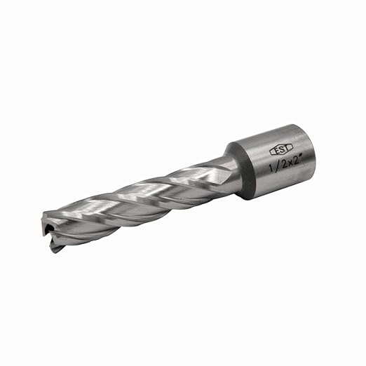 HSS M2AL Annular Cutter 2" DOC with 3/4" Weldon Shank for Magnetic Drill Press by EST (D1/2" X 2")