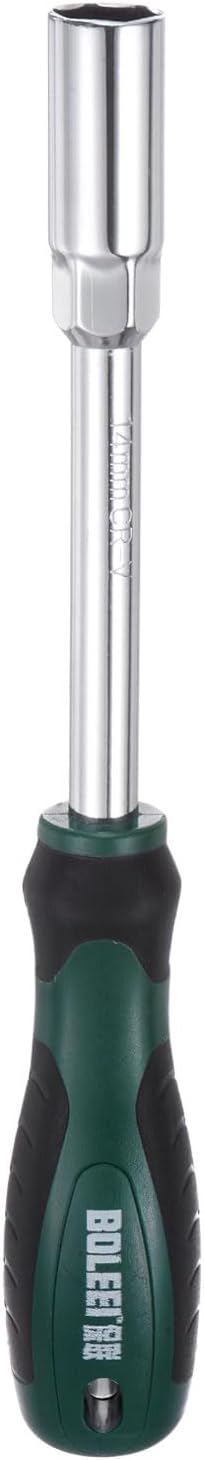 HARFINGTON Metric Nut Driver 14mm CR-V Non-Magnetic Tip Hollow Shafts Hex Socket Screwdriver with Non-Slip Handle for Automobile Repair