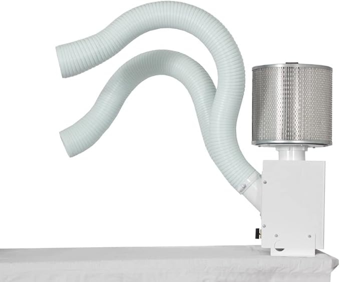 Extract-All Bench-Top Air Cleaning System for Chemical Vapors with 2 Stage Filtration - Table Top Fume Remover for Chemical, Odors, Solvents, Paint, Adhesive, and Glue