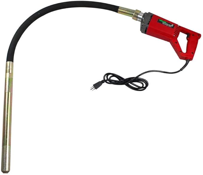 850W Handheld Electric Concrete Vibrator Vibrating Power Tool, Air Bubble Remover, 4.9 feet Flex Hose Immersion Shaft
