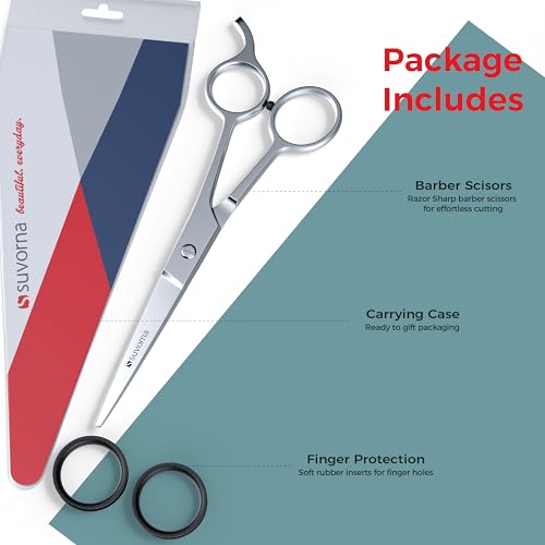 Suvorna 6.5" Professional Hair Cutting Scissors ??Stainless Steel Haircut Scissors for Hair Trimming & Grooming - Hair Scissors Professional for Barbers & Homeuse - Hair Shears for Women & Men