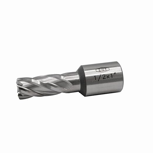 EST HSS M2AL Annular Cutter 1" DOC with 3/4" Weldon Shank for Magnetic Drill Press (D1/2" X 1")