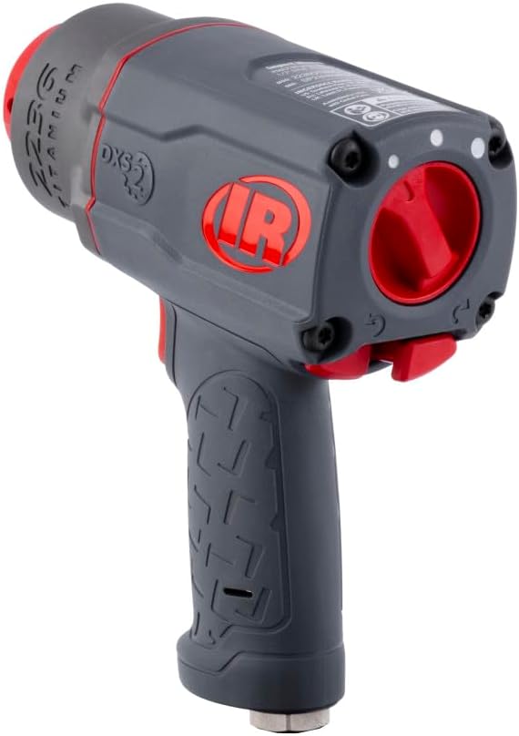 Ingersoll Rand 2236QTIMAX-2 DXS2 1/2" Air Impact Wrench, 2" Extended Anvil, Quiet, 1500 ft-lb Torque, Titanium Hammercase, Friction Ring Retainer, Pistol, Interchangeable Anvil, Multi-functional Tool