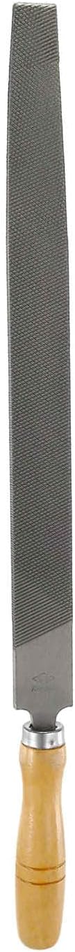 HARFINGTON Tip Coarse Cut File 14" Double Cut Teeth High Carbon Steel Hand Rasp File with Wood Handle for Metal Wood Deburring Removing