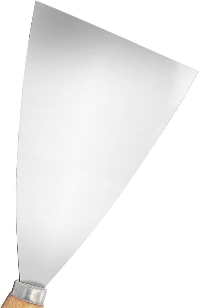 Putty Knife, 4 Inch Metal Scraper, wooden Handle Spackle Knives for Drywall, Decals, Wall paper, Patching, Painting, Taping, Scraping Coating