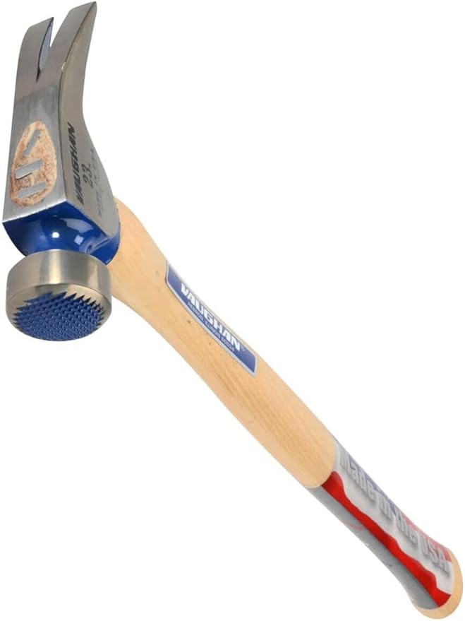 VAUGHAN CF1 California Framer Hammer, 23 oz Milled, Nail Starter, Made In The USA, VN10300