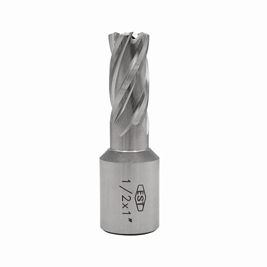 EST HSS M2AL Annular Cutter 1" DOC with 3/4" Weldon Shank for Magnetic Drill Press (D1/2" X 1")