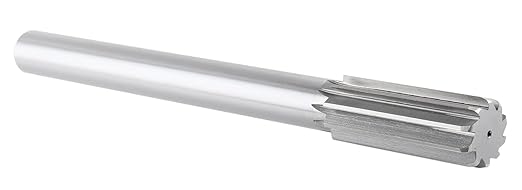Accusize Industrial Tools 1-1/8'' H.S.S. M2 Straight Shank Straight Flute Chucking Reamer, Flute Length 2-7/8'', Oal 11'', 10 Flute, 5015-0305
