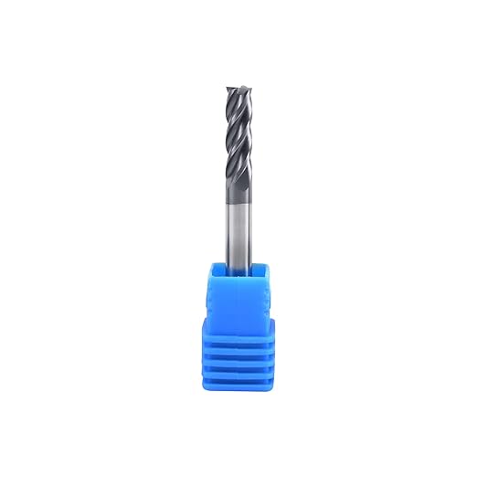 ISB 1/2'' Carbide Square End Mill, 4 Flute Micro Grain Carbide Mill Bits for Alloy Steels/Hardened Steels, 1 Piece