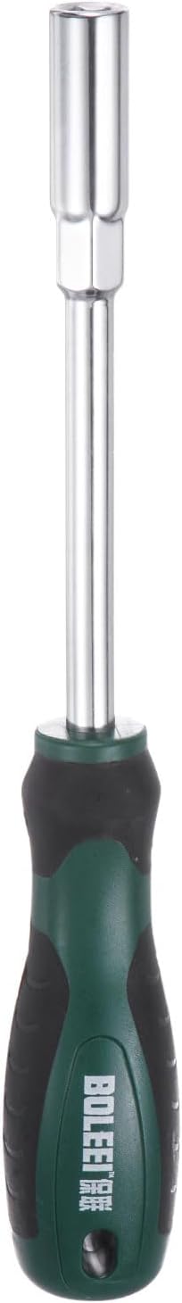 HARFINGTON Metric Nut Driver 9mm CR-V Non-Magnetic Tip Hollow Shafts Hex Socket Screwdriver with Non-Slip Handle for Automobile Repair