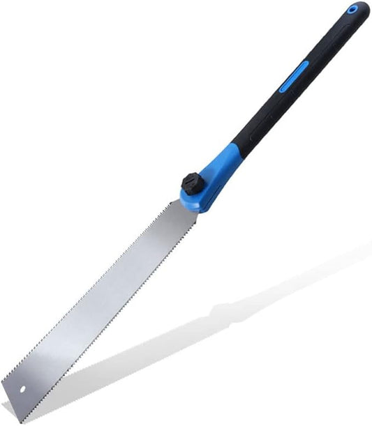 Double Edged Hand Saw, 32cm/12.5” Japanese Ryoba Pull Saw Flexible Flush Cut Saw for Fine and Coarse Cutting Woodworking (Blue)