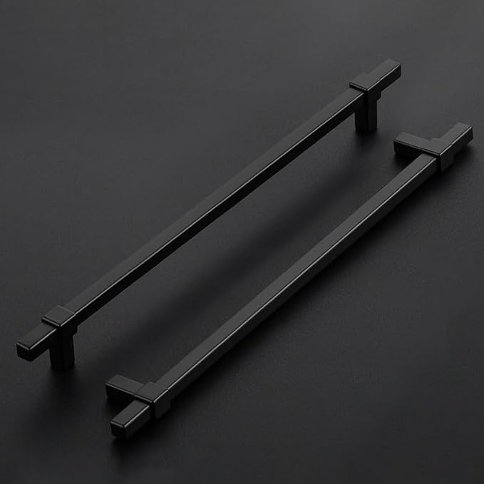 20 Pack Black Cabinet Handles - 10" Hole Center Cabinet Pulls Matte Black Drawer Pulls Cabinet Hardware Kitchen Handles for Cabinets