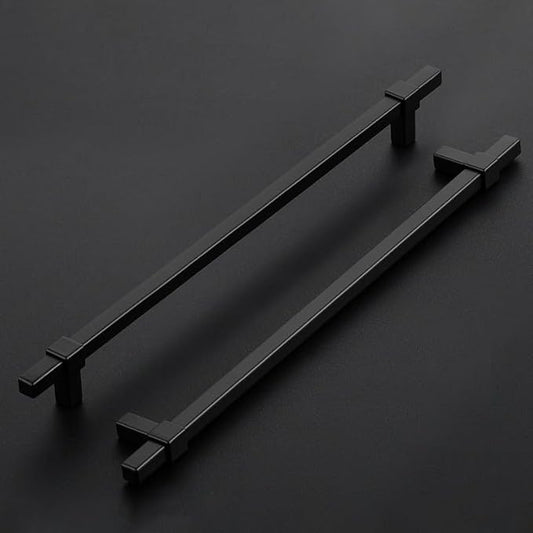 1 Pack Black Cabinet Handles - 10" Hole Center Cabinet Pulls Matte Black Drawer Pulls Cabinet Hardware Kitchen Handles for Cabinets