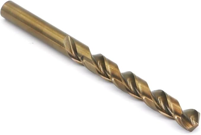 Metric Cobalt Drill Bits 10.5mm 5PCS, M35 high Speed Steel, high Hardness Straight Shank Drill, Mechanical or Hand Drill for Drilling, Suitable for Stainless Steel, Iron, Copper and Aluminum.