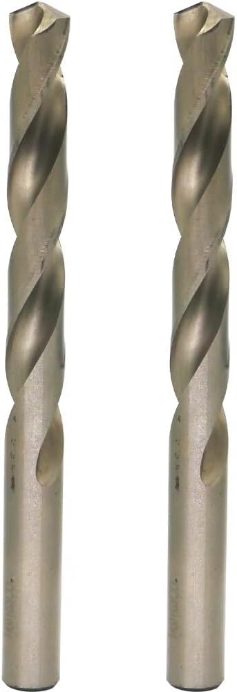 Metric Cobalt Drill Bits 14mm 2PCS, M35 high Speed Steel, high Hardness Straight Shank Drill, Mechanical or Hand Drill for Drilling, Suitable for Stainless Steel, Iron, Copper and Aluminum.