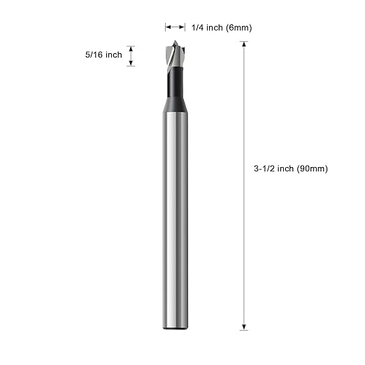 1/4 Inch Forstner Drill Bit for Woodworking, 1/4" Forstner Bit Wood Drill Bits for Holes, Hinge Cutter for Hard Wood, Plastic, Plywood Round Shank