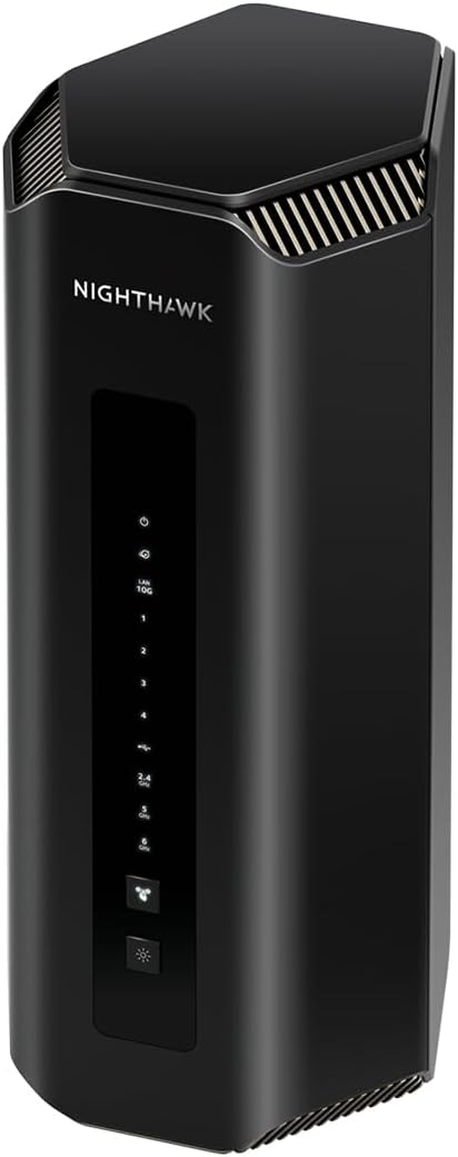 NETGEAR Nighthawk Tri-Band WiFi 7 Router (RS700S) - Router Only- BE19000 Wireless Speed (up to 19 Gbps) ??10 Gig Internet Port - Covers up to 3,500 sq. ft. ??1-Year Armor & Free Expert Help