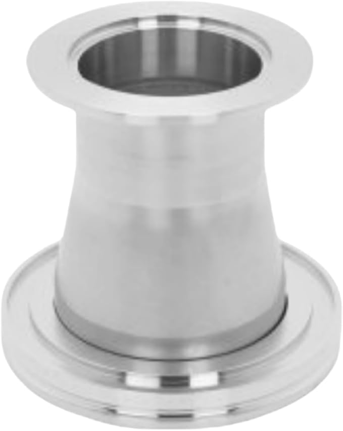 Adapter Conical Profile KF-40 to ISO-63 Large Flange, Reducing Nipple Fittings, ISO-KF NW-40 to ISO-LF Size NW-63, Stainless Steel (KF-40, ISO63)