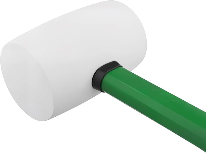 2 Pack 32 oz Rubber Mallet Hammers with Non-Slip Grip Handle, Non-Marking Rubber Hammer for Flooring Installation, Camping Tent Stakes, Auto Repair