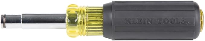 Klein Tools 32500MAG Magnetic Multi-Bit Screwdriver/Nut Driver, 11-in-1 Multi Tool with 8 Bits, 3 Nut Driver Sizes, Cushion Grip Handle