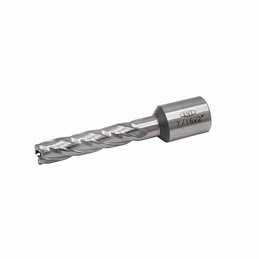 EST HSS M2AL Annular Cutter 2" DOC with 3/4" Weldon Shank for Magnetic Drill Press (D7/16" X 2")