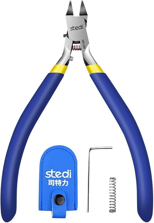 stedi 4.7-inch Model Nipper, with Ultra-thin Single-edge and Blade Case Plastic Model Tools for Gundam Repairing Plastic Model and Fixing竊똁lue