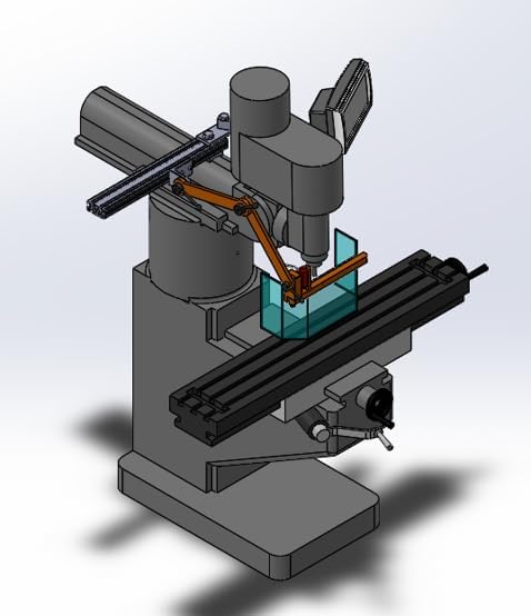 Ram Mount Milling Machine Safety Guard, INTERLOCKED Model. Part # MG-3-SK1 by ATS MACHINE SAFETY SOLUTIONS