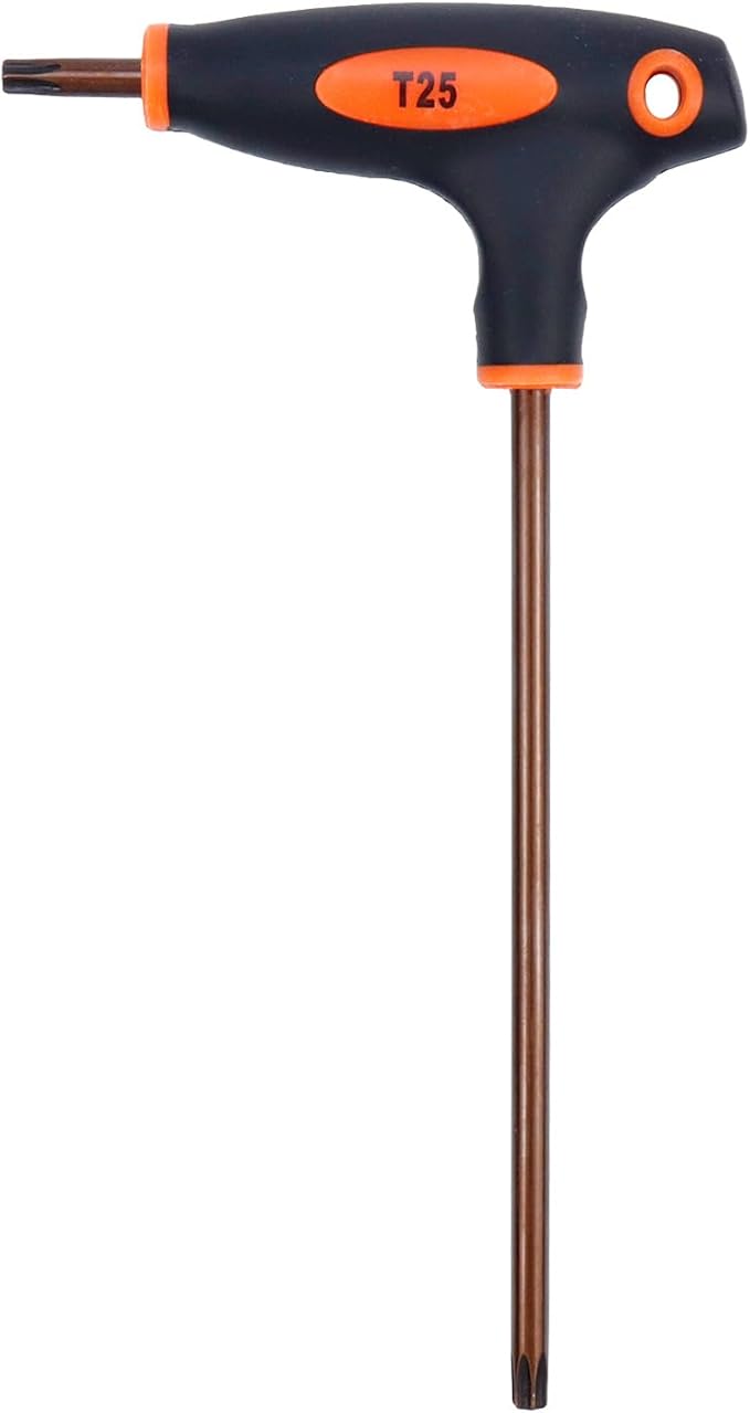 Antrader T25 Torx Screwdriver,Anti Tamper Proof Torx Key,S2 Steel T-Handle Dual End Wrench-1Pcs