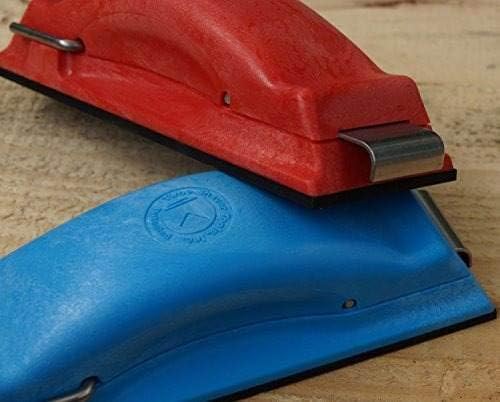 Time Shaver Tools Preppin??Weapon Ergonomic Sanding Block, for Wet and Dry Sanding! Easy to Load, Plain Paper Sander! Red And Blue (2 Pack)
