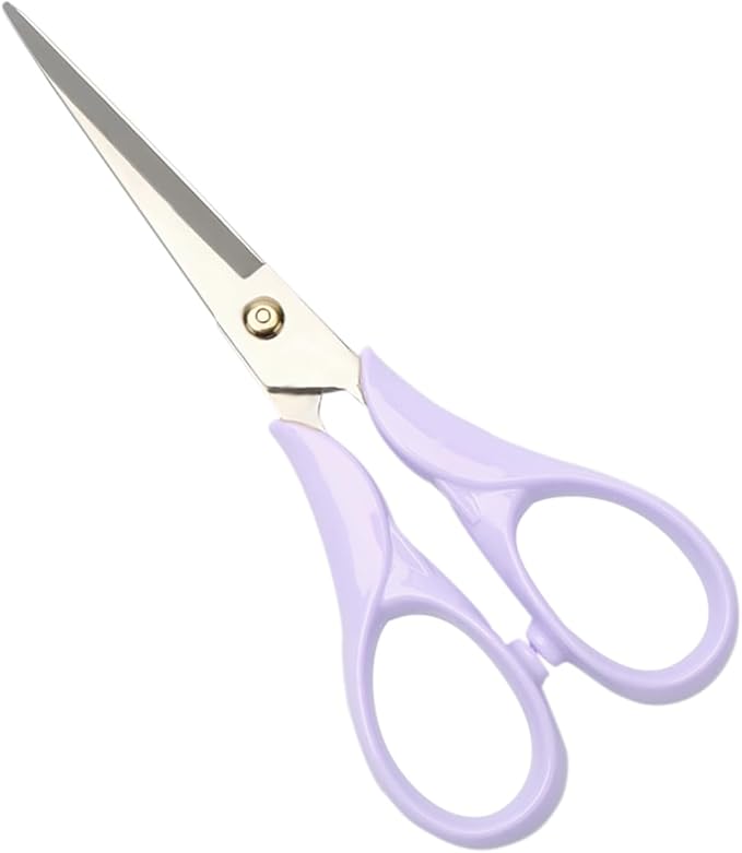 NatSumeBascis Purple Office Scissors 6.5" Craft Scissors Small All Purpose Scissor Professional Tailor Dressmaker Fabric Shears for School Office Home (Purple)