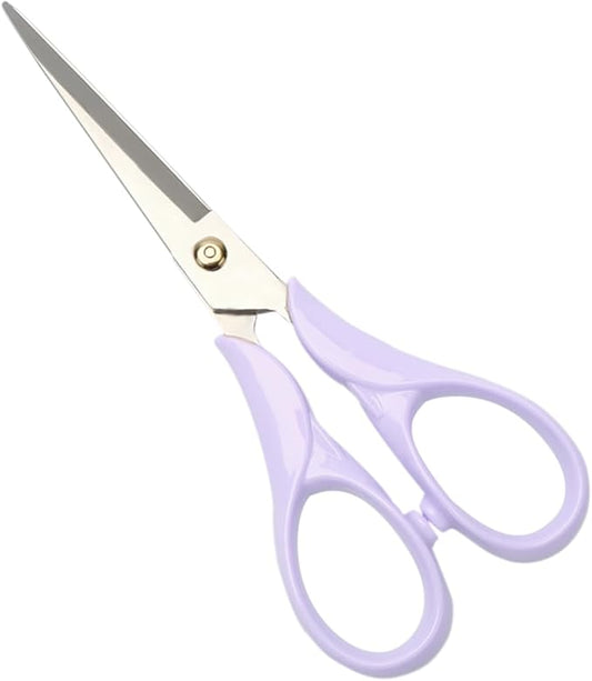 NatSumeBascis Purple Office Scissors 6.5" Craft Scissors Small All Purpose Scissor Professional Tailor Dressmaker Fabric Shears for School Office Home (Purple)