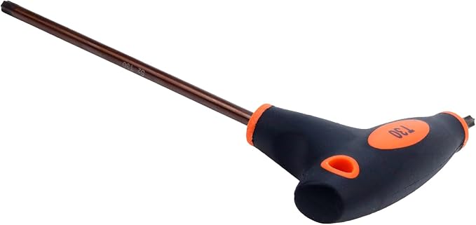 Antrader T30 Torx Screwdriver,Anti Tamper Proof Torx Key,S2 Steel T-Handle Dual End Wrench-1Pcs