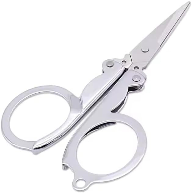 Compact Folding Scissors, TSA-Approved, Stainless Steel Travel Size, 3.9 Inch Unfolded