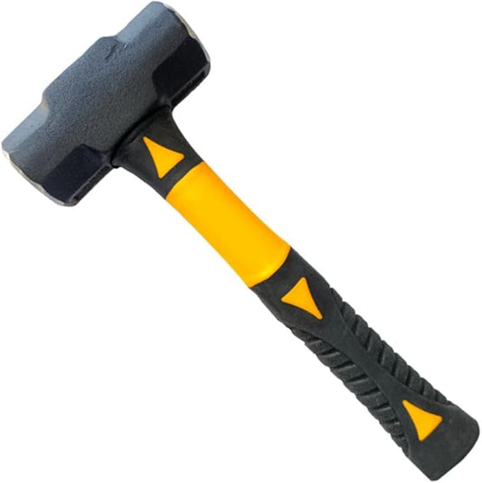 Sledge Hammer 2 LB with 10 Inch Fiberglass Handle Length Powder Coated with Polished face Heavy Duty Metalworking Tools for Automotive, Industrial, and Construction E-2257