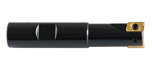 Accusize Industrial Tools 5/8" 90째 Square Shoulder Indexable End Mill w/ 10 add'l APKT11T308 Inserts, 5/8" Shank, 3-1/4" OAL, 0.433" ap, 2 Flutes, APKT11T308, Carbide Inserts, 0056-0916+0056-1130