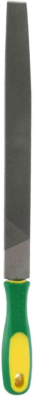 HARFINGTON Tip Medium Cut File 10" Double Cut Teeth High Carbon Steel Hand Rasp File with Plastic Handle for Metal Wood Deburring Removing