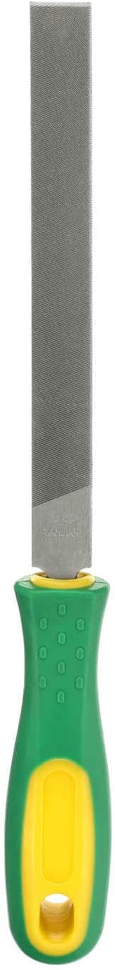 HARFINGTON Flat Thin Cut File 6" Double Cut Teeth High Carbon Steel Hand Rasp File with Plastic Handle for Metal Wood Deburring Removing