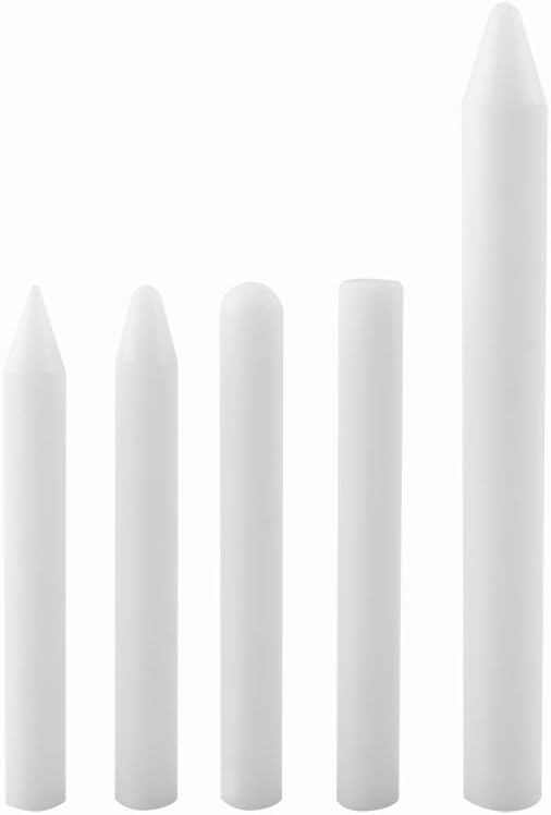 5PCS White Professional Nylon Self Tapping Percussion Pen Kit, Paintless Hail Dent Removal Kit, Used for Removing Dents