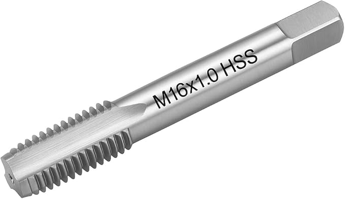 M16x1.0 Metric Thread Tap 6542 High-Speed Steel Tap for Internal Threading and Repair