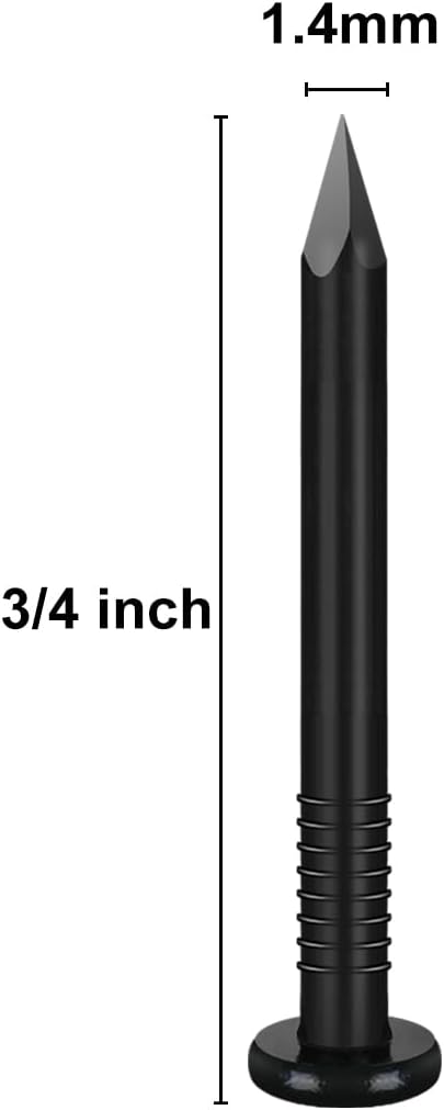 3/4 inch Hardware Nails, (2978pcs) 2 lbs Black Nails, Nails for Hanging Pictures, Small Nails, Wall Nails, Wood Nails