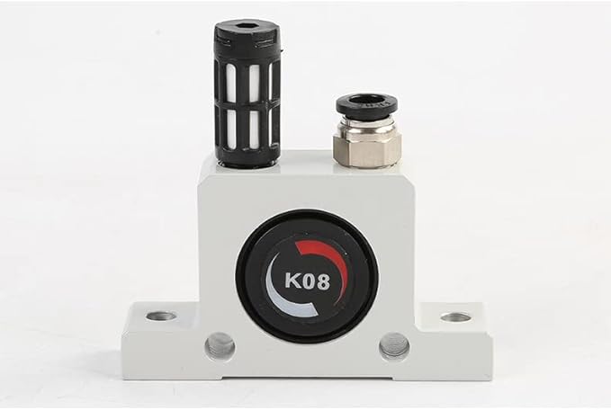 K 1/4'' K08 Thread Pneumatic Vibrator Power Concrete Vibrator Ball Type Aluminum Alloy Air Turbine Oscillator with Silencer