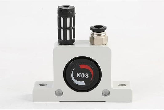K 1/4'' K08 Thread Pneumatic Vibrator Power Concrete Vibrator Ball Type Aluminum Alloy Air Turbine Oscillator with Silencer