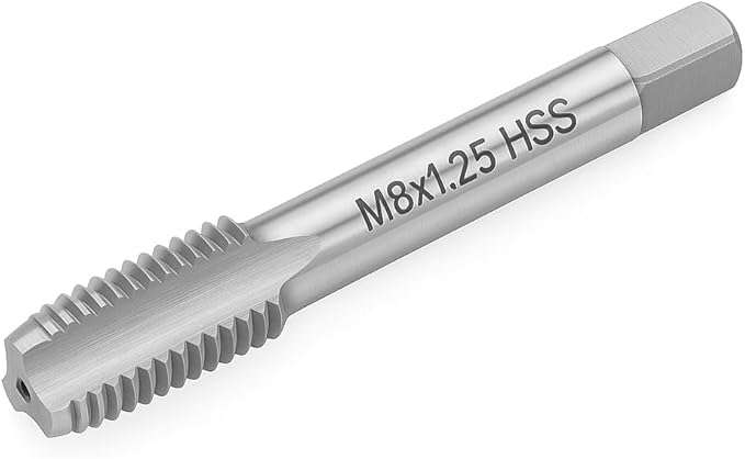 M8x1.25 Metric Thread Tap 6542 High-Speed Steel Tap for Internal Threading and Repair