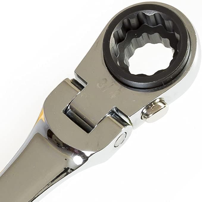 Rauckman Utility Products BugWrench, 4-in-1 Double Ended Reverse Ratcheting Box Wrench Set - 1/2?? 5/8??x 9/16?? 3/4?? Heavy Duty Forged Flex Head - Combination Wrench Sets