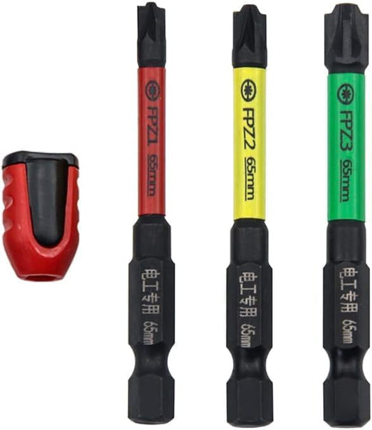 Screwdriver Bit Set竊?FPH FPZ Special Slotted Cross Screwdriver Bit with Magnetic Ring for Electrician Magnetic Screwdriver Bit Set Magnetic Bit for Electrician-65mm ( Color : 65mm Fpz ( Color : 65mm F