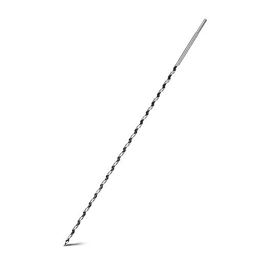 1/4 x 18 inch Auger Drill Bit for Wood,6mm x 460mm Hex Shank Ship Auger Bit for Soft Hard Wood, Plastic, Composite Materials and DIY Projects 1/4" （6mm）