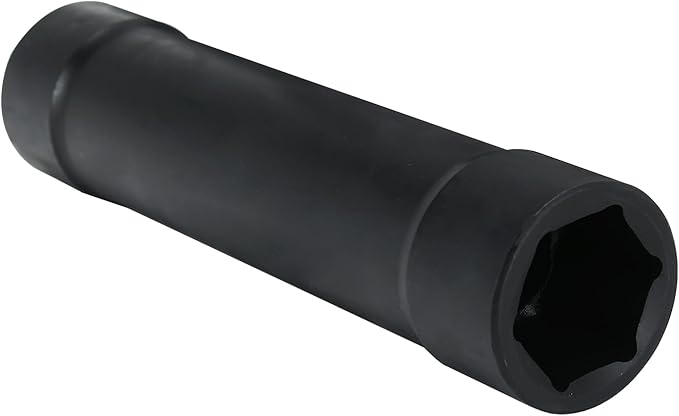 1/2 Inch Drive Extended Length Impact Socket Set, 6 Sizes Extra Deep Socket Set - Hex 3/4", 7/8", 15/16", 1-1/16", 1-1/8", 1-1/4" for High Torque Use (Extended Length)