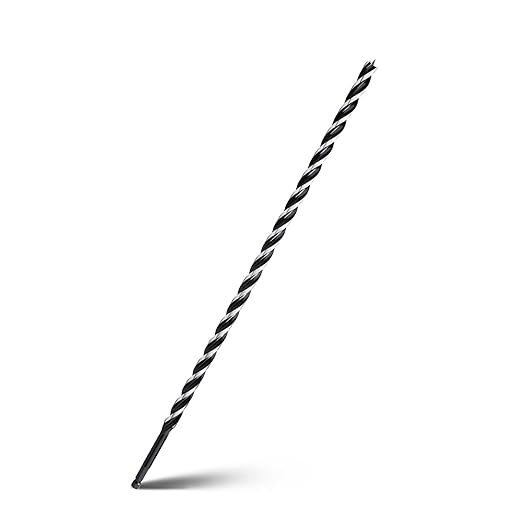 9/16" x 24" Auger Drill Bit for Wood, Hex Shank Tri Flute Ship Auger Long Drill Bit for Soft and Hard Wood,Tree Stump,Plastic,Drywall and Composite Materials