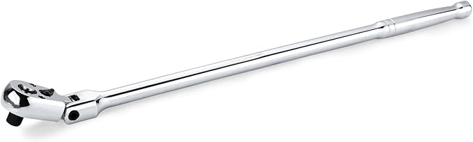 WORKPRO 3/8" Drive Extra Long Flex Head Ratchet, 18 Inch Reach Quick Release CR-V Steel Ratchet Handle, CR-MO Head, Reversible Design, 72-Tooth